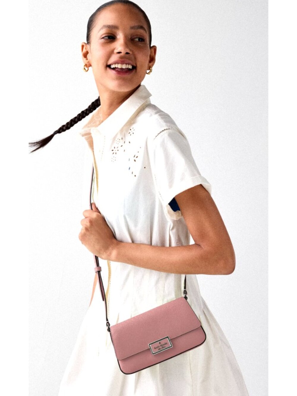 New Kate Spade New York Reegan Mini Flap Crossbody Dusk Rose